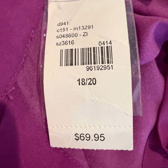 NWT Lane Bryant Sleeveless Dress Purple Floral Drawstring Waist Size 18 / 20 - Picture 7 of 12